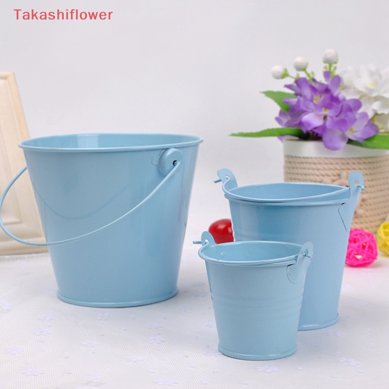 Xô Kim Loại Mini Đựng Kẹo / Bánh Quy Nhiều Màu Trang Trí Tiệc Cưới DIY