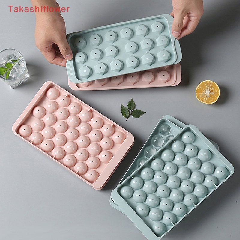 1 Khay Nhựa Làm Đá Hình Cầu 3D Có Nắp Đậy