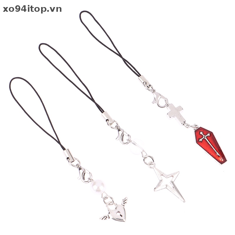 Xoitop Dây Đeo Điện Thoại Chuỗi Xích Gắn Mặt Thánh Giá Trái Tim Hợp Thời Trang Cho Nữ V
