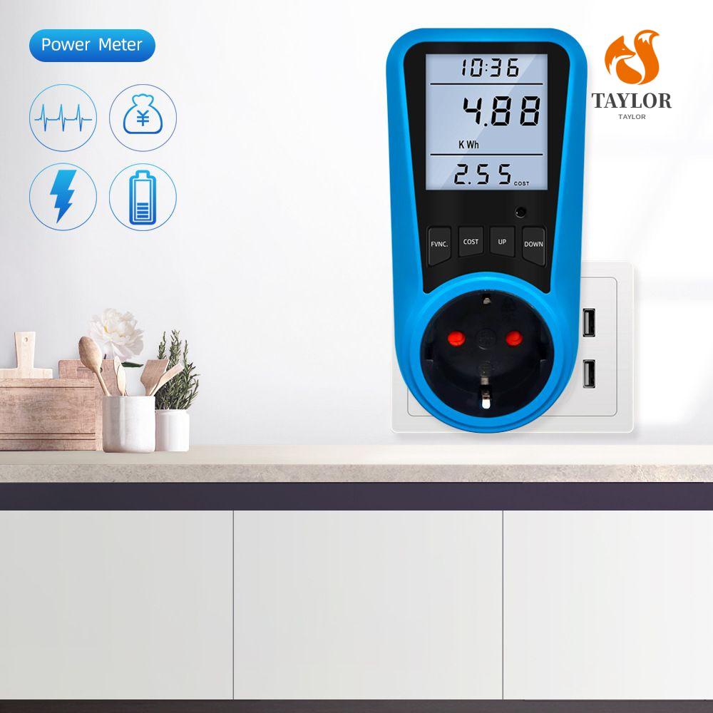 Máy Đo Dòng Điện Tiêu Thụ Kỹ Thuật Số Chính Xác Mỹ UK AU FR BR IT Plug TAYLOR1