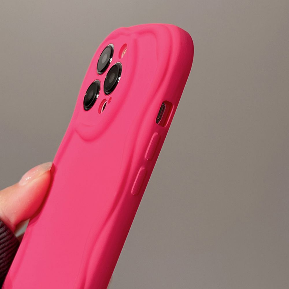Ốp Điện Thoại Silicon Mềm Màu Đỏ Hồng Trơn Bảo Vệ Toàn Diện Chống Rơi Cho IPhone 14 Pro Max 13 1 2 11 Pro Max XR XS Max