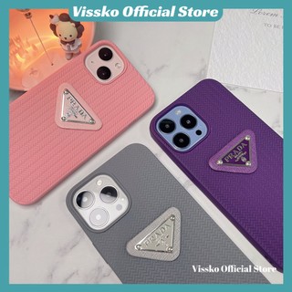 PRADA Sang Trọng Ốp Điện Thoại Silicon Dẻo Hình Tam Giác Cho iphone 15 14 13 pro 12 pro max 11 pro max xs max xr x 7 plus 8 plus