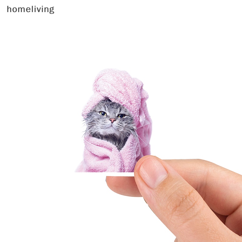 Bộ 65 Miếng Dán Họa Tiết Mèo Hoạt Hình Vui Nhộn Trang Trí Ván Trượt