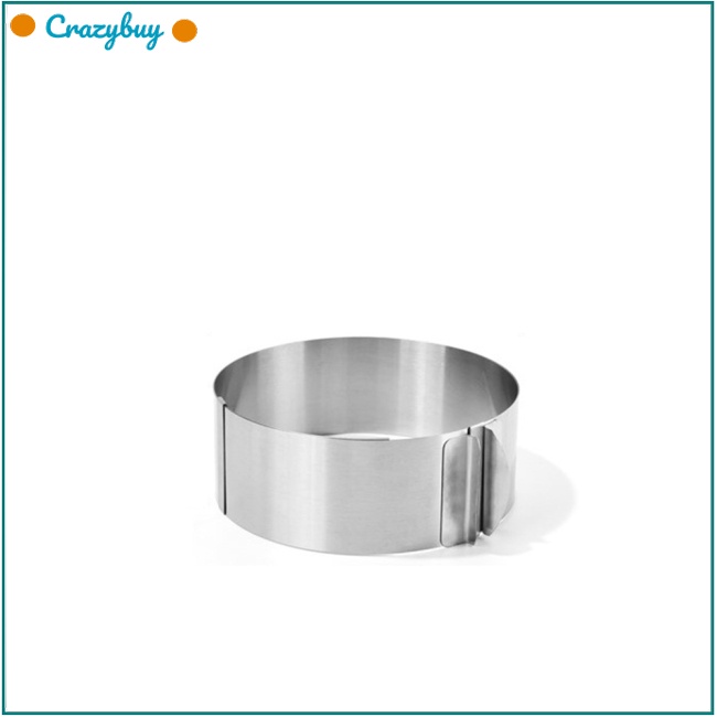 Cr Vòng Làm Bánh Mousse Bằng Thép Không Gỉ 430 6-30cm Có Thước Đo 6cm 8.5cm 12cm 15cm