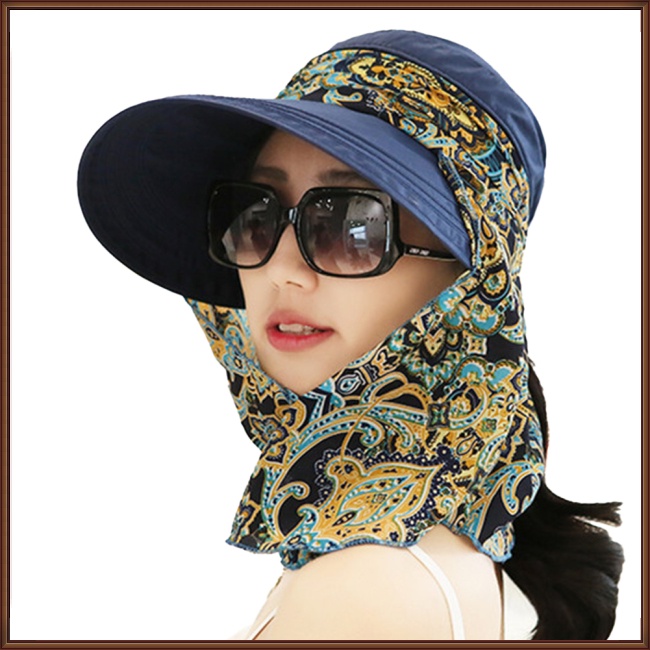 Mũ Chống Nắng Thoáng Khí Bảo Vệ Cổ Có Thể Tháo Rời Cho Nữ