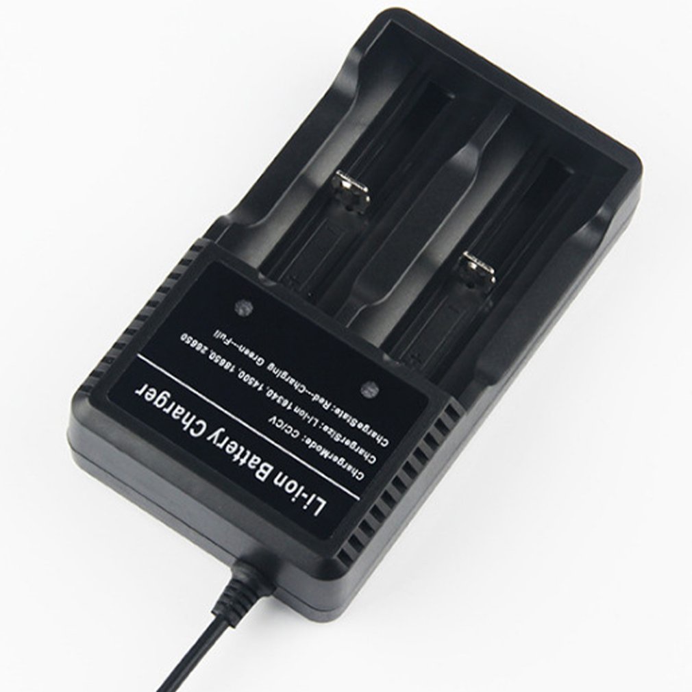 Battery Usb Charger Universal 2 Slot Smart Chargering For Rechargeable Batteries Li-Ion Nimh 18650 26650 14500 16340 [Q/12]