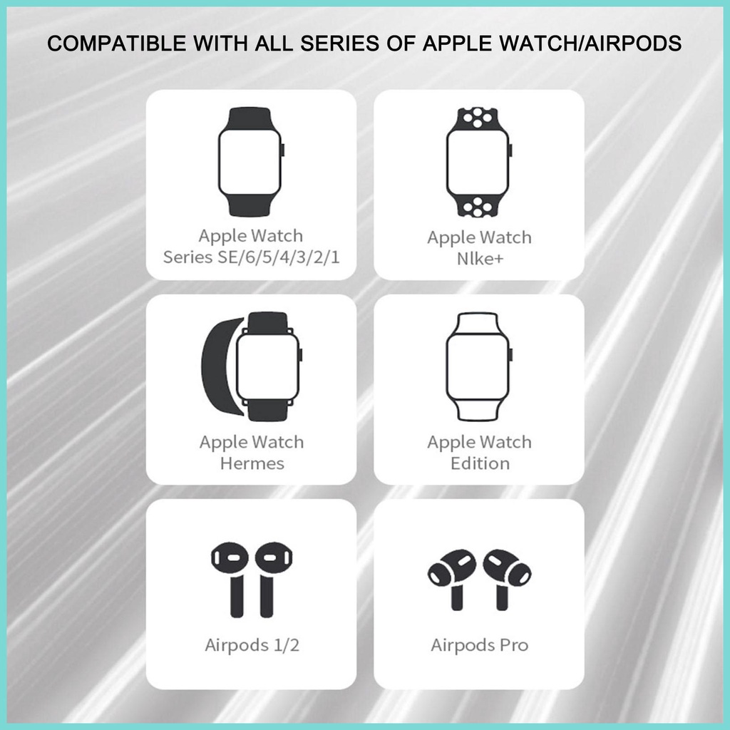 Đế Sạc Bằng Hợp Kim Nhôm 2 Trong 1 Cho Apple Watch AirPods Pro