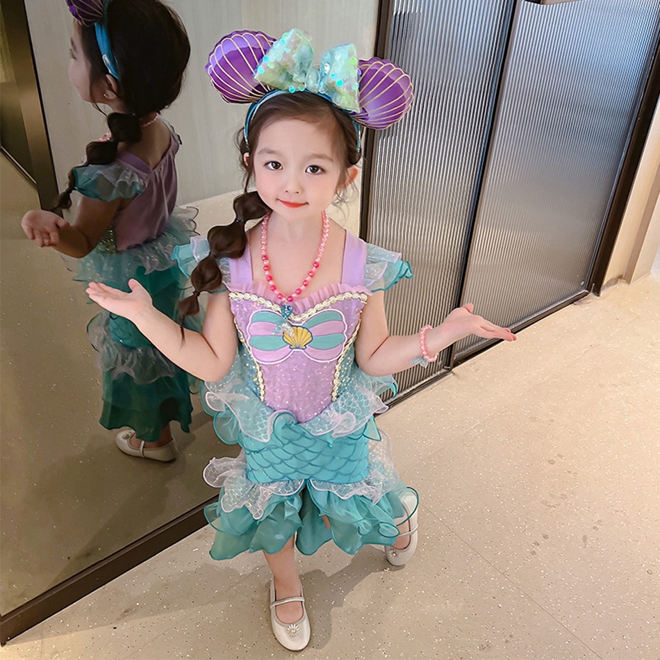 Đầm Hóa Trang Nàng Tiên Cá Ariel MB15 Dành Cho Bé Gái