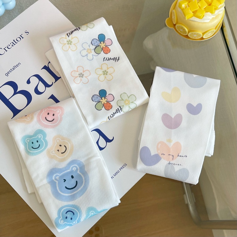 Găng Tay Chống Nắng Bằng Lụa Lạnh Họa Tiết Hoạt Hình Phong Cách Hàn Quốc Cho Nữ