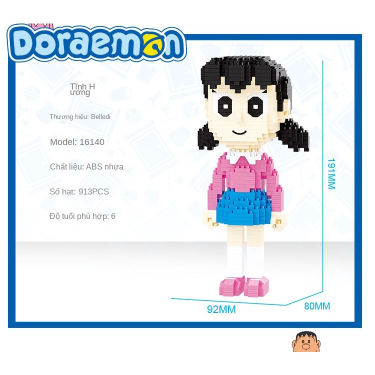 Bộ Đồ Chơi Lắp Ráp Mô Hình Doraemon Dễ Thương Cho Bé