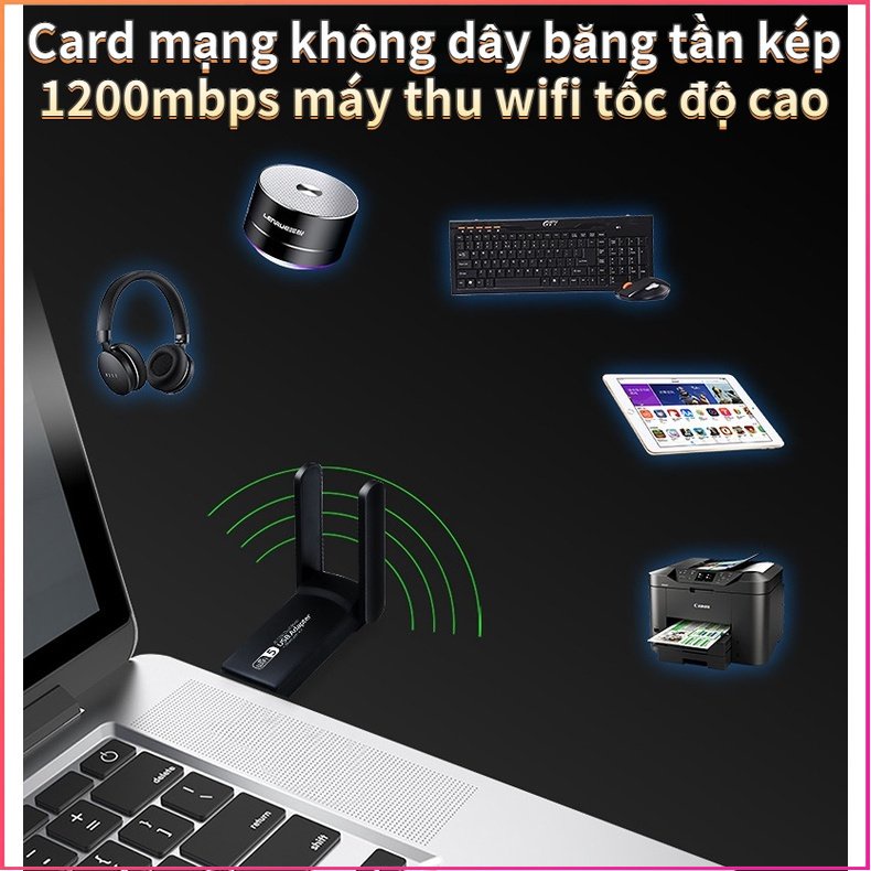 USB WiFi TP LINK 600Mbps tốc độ cao - Usb thu sóng WiFi 5Ghz Laptop PC máy bàn - TPLink t2u plus