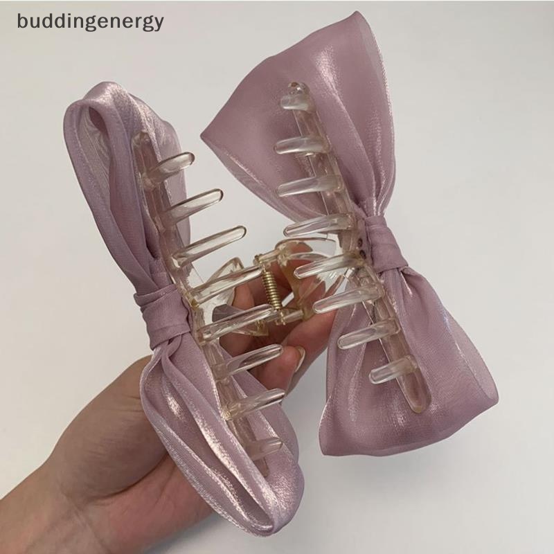 {BUDDI} Kẹp Tóc Hình Nơ Lưới Thanh Lịch Cho Nữ {BUDDI}