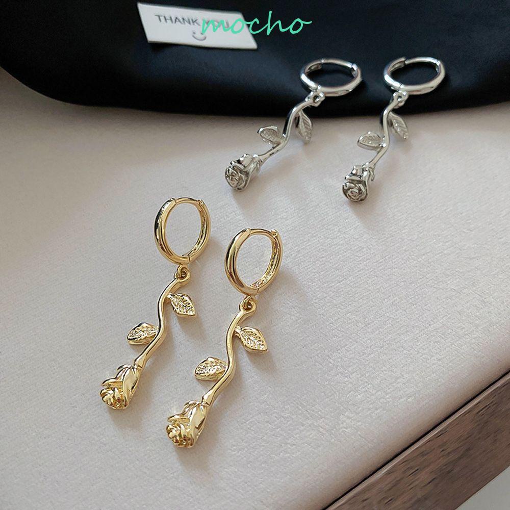 Khuyên Tai Kim Loại Dạng Vòng Lủng Lẳng Đơn Giản Thời Trang Cá Tính Cho Nữ