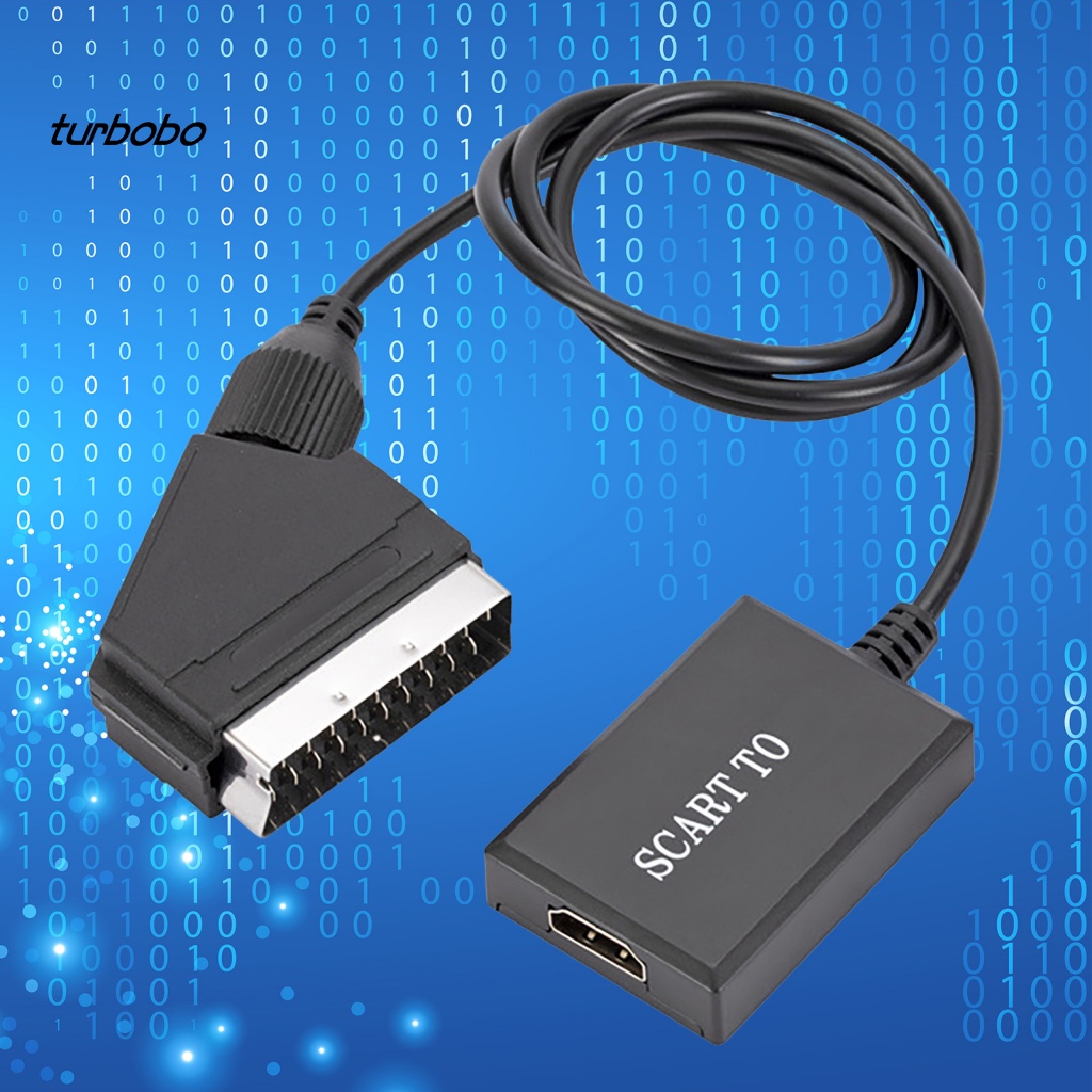Turbobo Bộ Chuyển Đổi Tín Hiệu Video Kỹ Thuật Số SCART Sang HDMI 1080P Cho Máy Tính