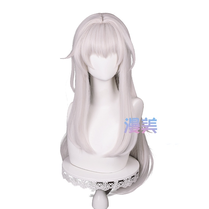 Game Honkai: Star Rail Clara Cosplay Wig 75cm Long Straight Wig Pink Silver White Wig Cosplay Anime Wigs Heat Resistant Synthetic Wigs