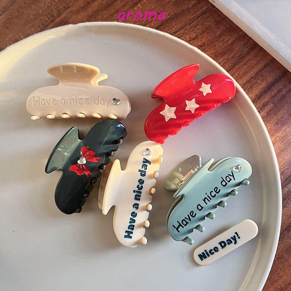 Kẹp Tóc Hình Nơ Ngôi Sao / Chữ Cái Sáng Tạo Dễ Thương Cho Nữ