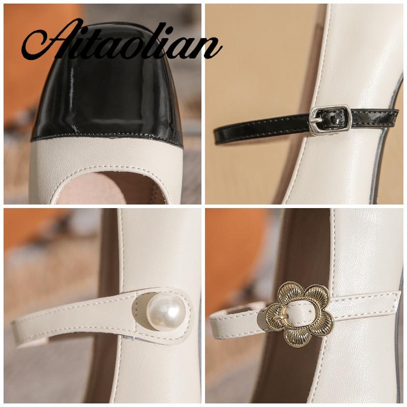 Giày Da Cao Gót 6cm Phong Cách lolita Xinh Xắn Cho Nữ