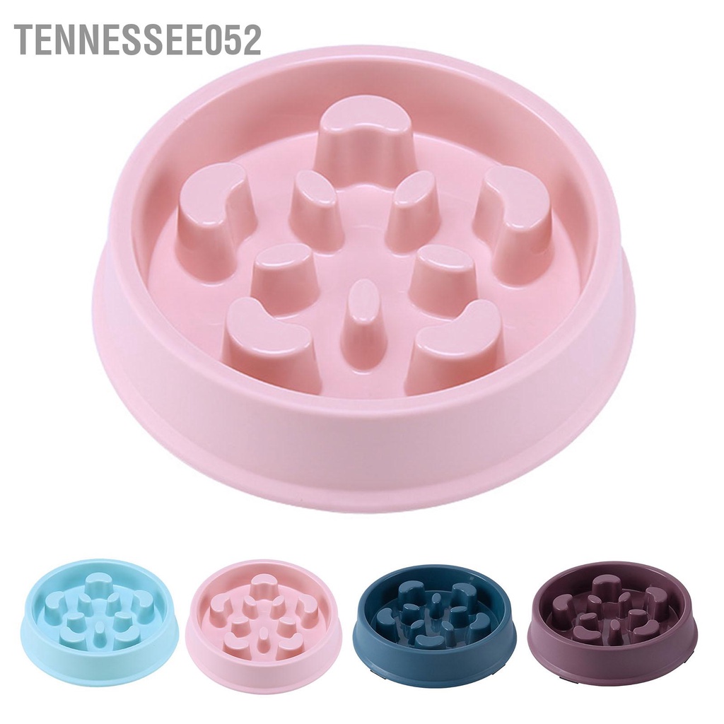 Tennessee052 Bát cho chó ăn chậm Loại cánh hoa Chống nghẹt thở chống trơn trượt đồ dùng thú cưng