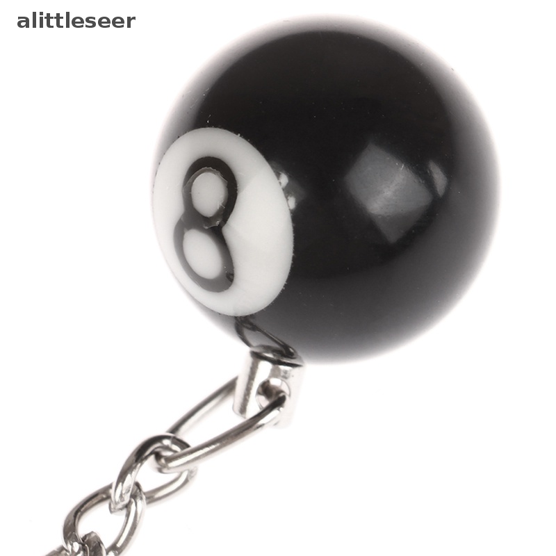 Móc Khóa Hình Quả Bida Số 8 Màu Đen Sáng Tạo