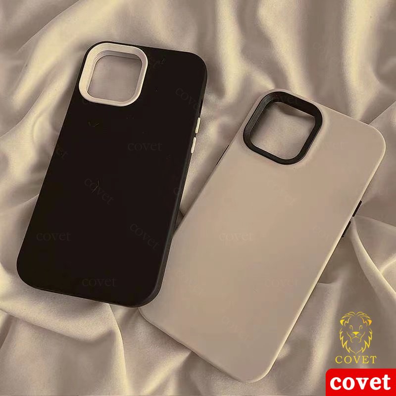 COVET ốp lưng iphone Ốp Điện Thoại Silicon Mềm Chống Sốc 3 Trong 1 ốp cho iPhone 14 13 12 11 Pro Max X XR 8 7 Plus