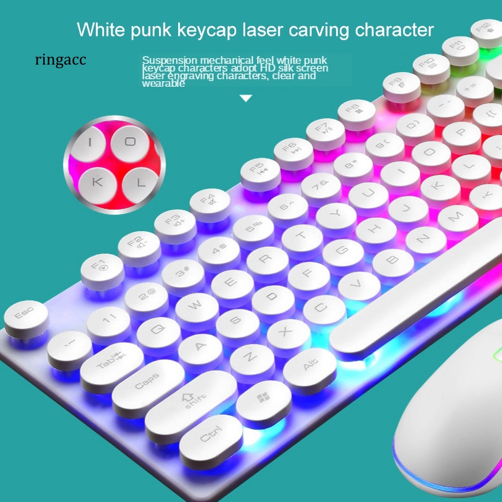 Bàn Phím Cơ RGA D290 104 Phím Có Đèn LED Nền Nhiều Màu Sắc Dành Cho Máy Tính