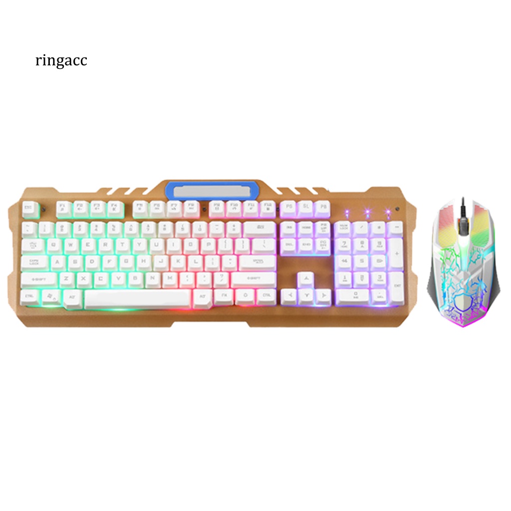 Bộ Bàn Phím Cơ Và Chuột RGA T21 Có Đèn LED RGB Dùng Để Chơi Game