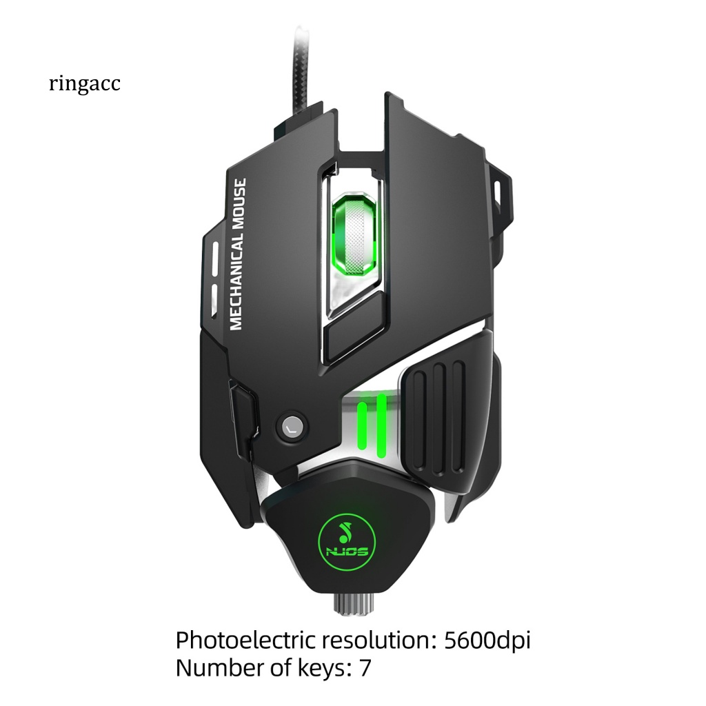 Chuột Máy Tính RGA GM8 Có Dây Chống Trượt Có Đèn LED Nền Macro Chuyên Nghiệp