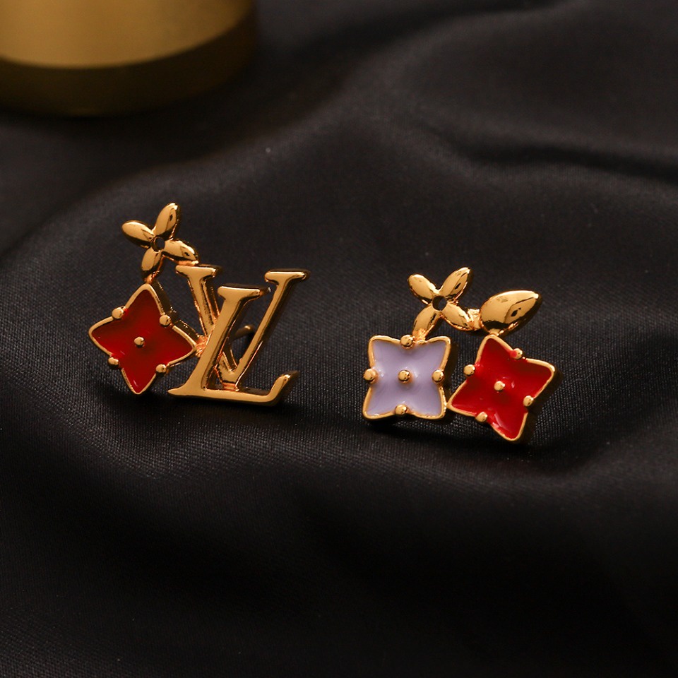 Bông Tai LV Bằng Thép Titanium Thời Trang Cho Nữ