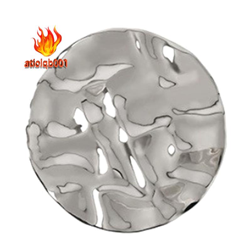 Thanh lịch Hình dạng gợn nước không đều Tấm tròn mạ bạc Trái cây sa mạc Đĩa ăn nhẹ Nhẫn Dây chuyền Nước hoa