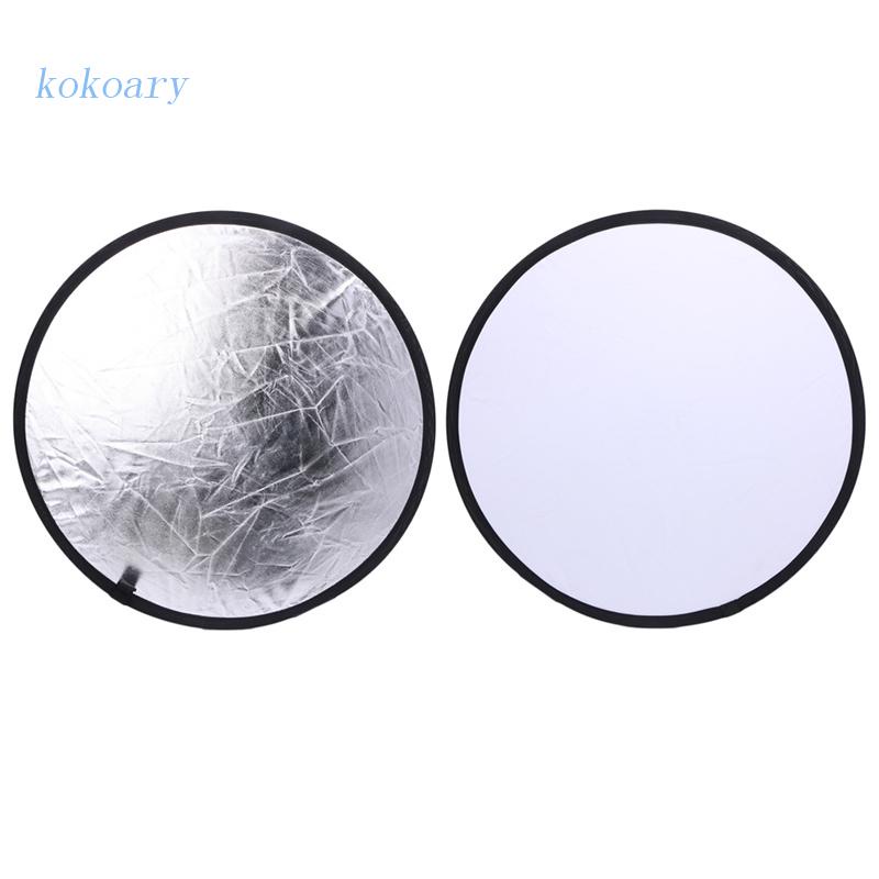 Tấm Phản Quang Ánh Sáng Trắng / Bạc 2 Trong 1 55-60cm Có Thể Gập Lại Đa Ứng Dụng