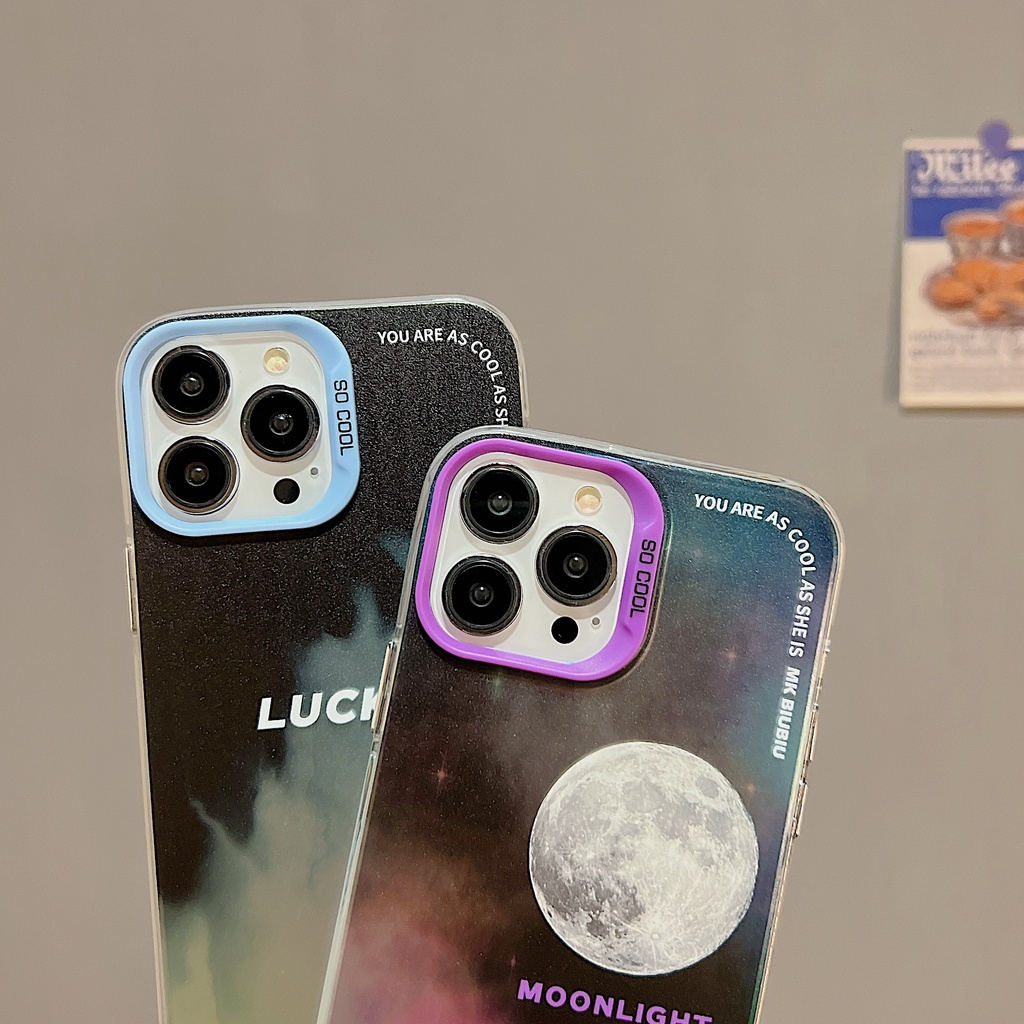 Ốp Điện Thoại TPU Mềm Trong Suốt Hai Mặt Họa Tiết Hành Tinh Thời Trang Cho iPhone 11 13 12 14 Pro Max