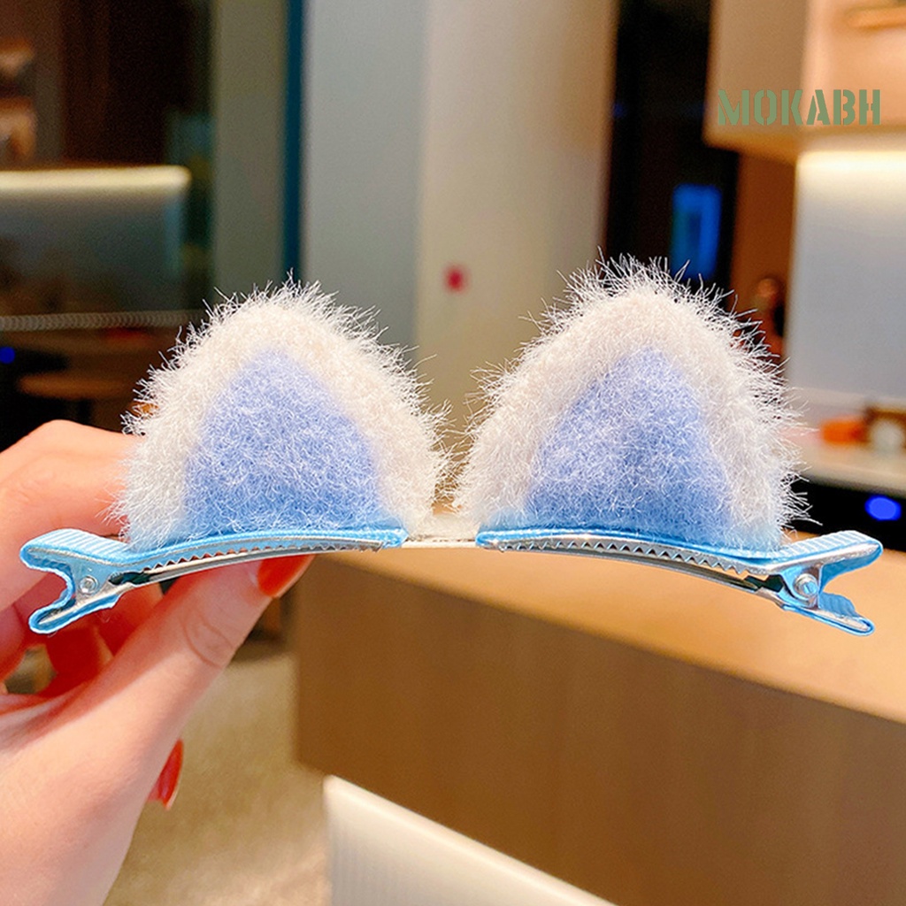 1 Cặp Kẹp Tóc Hình Tai Mèo Nhiều Màu Sắc Quyến Rũ