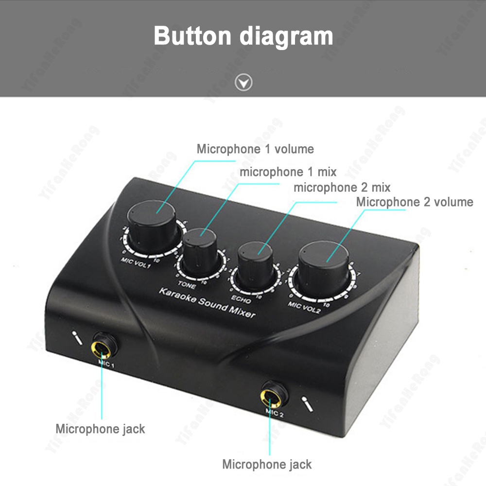 Bộ Trộn Âm Thanh Đầu Vào Micro Karaoke Chuyên Dụng
