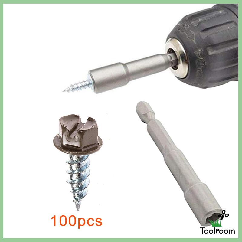 Bộ 100 Ốc Vít Kim Loại Dùng Làm Tấm Gỗ Chuyên Dụng