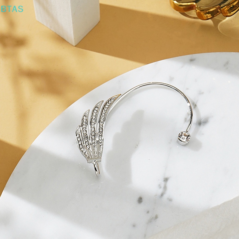 Khuyên Kẹp Vành Tai Kim Loại Mạ Pha Lê Lấp Lánh Ngọt Ngào Cho Nữ