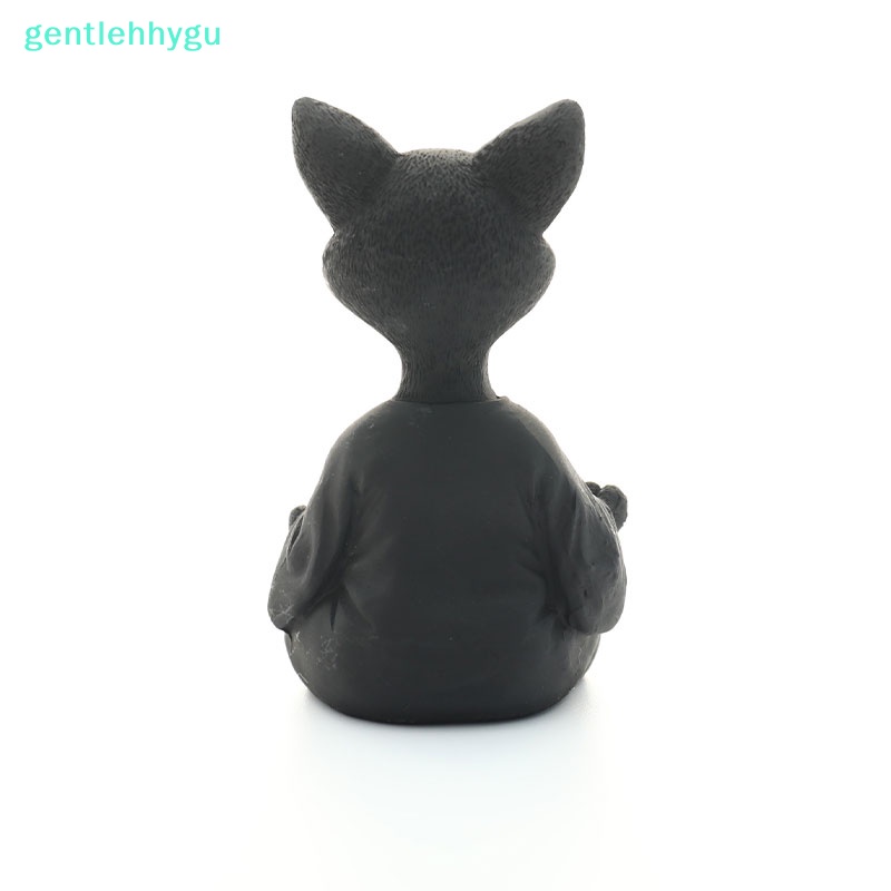 Mô Hình Chú Mèo Ngồi Thiền / Yoga Độc Đáo Trang Trí Nhà Cửa