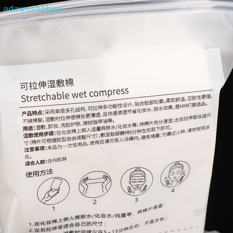 Set 200 Bông Tẩy Trang Làm Sạch Da Mặt Chất Liệu Cotton Tinh Khiết Có Thể Kéo Dài