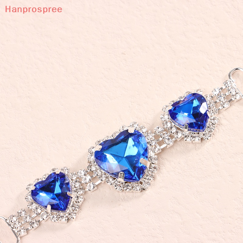Hanprospree > 1 Khóa Dây Xích Đồng Đính Đá Acrylic Hình Trái Tim Trang Trí Quần Áo / Giày Đi Biển / Trang Trí Đám Cưới
