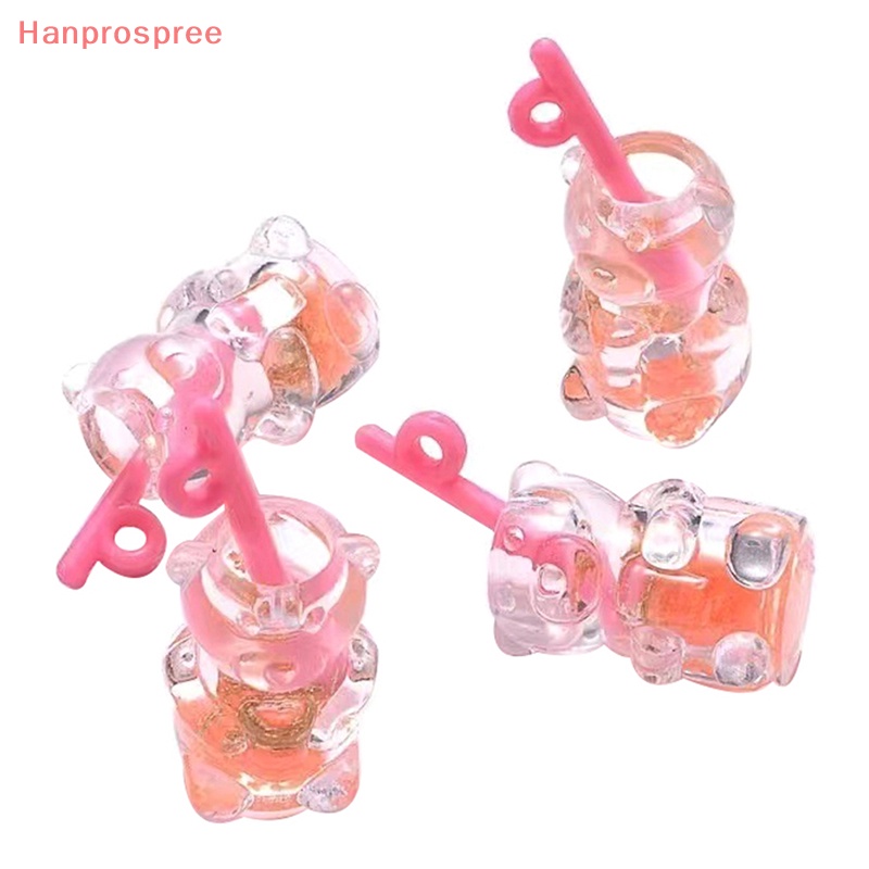 Bộ 5 Đồ trang trí Chú Gấu Bằng Nhựa Trong Suốt Phát Quang Trang Trí Tiểu Cảnh DIY