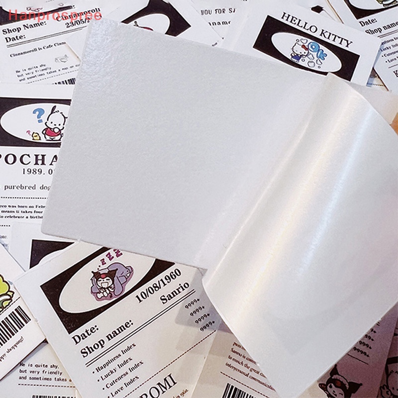 Bộ 65 Miếng Dán Trang Trí Sổ Tay Chống Thấm Nước Họa Tiết Vé Máy Bay Hoạt Hình Dễ Thương DIY