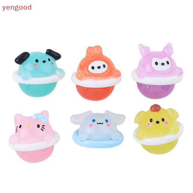 Phụ Kiện Trang Trí Điện Thoại Hình Động Vật Hoạt Hình Mini Bằng Gel Resin Dạ Quang DIY