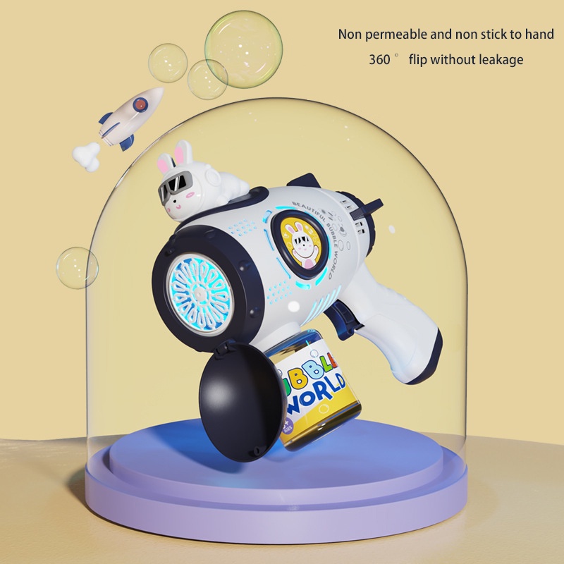 Súng Bắn Bong Bóng Xà Phòng Hình Thỏ Phi Hành Gia Cho Bé