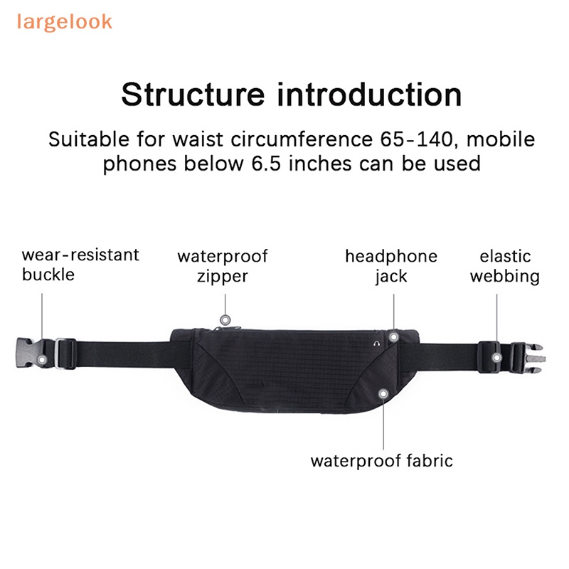 Túi Đeo Hông Đựng Điện Thoại Gọn Nhẹ Thoáng Khí Chống Thấm Nước Cho Nam Nữ