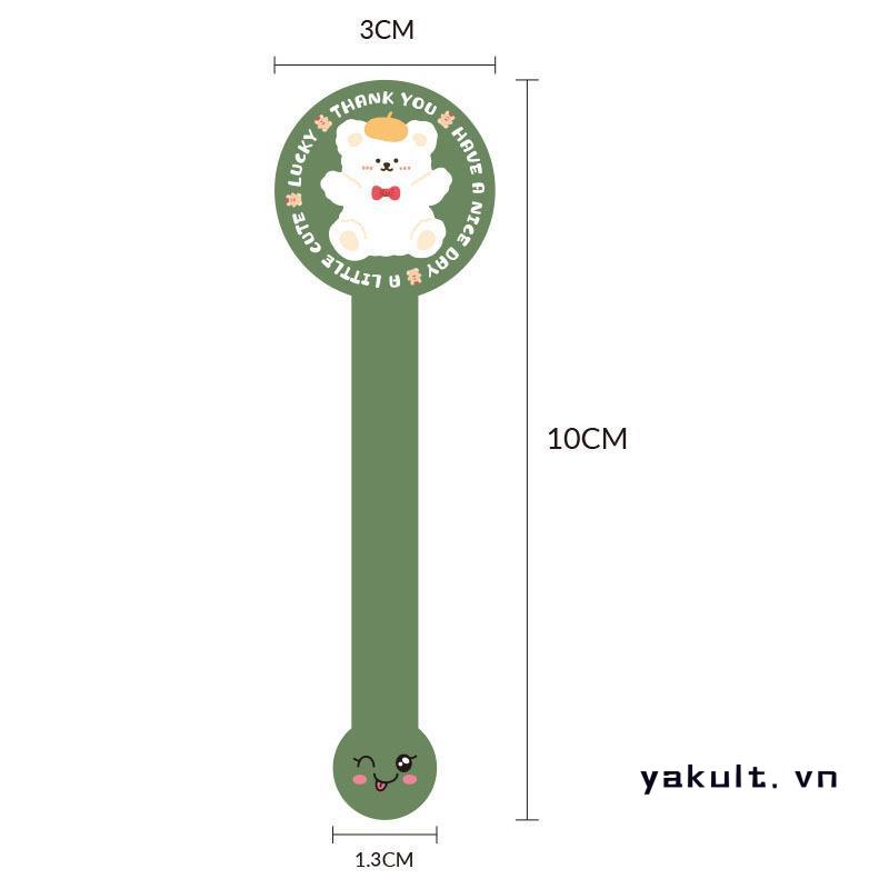 yakult Bộ 100 Miếng Dán Niêm Phong Túi Xách Được Làm Bằng Tay Cổ Điển
