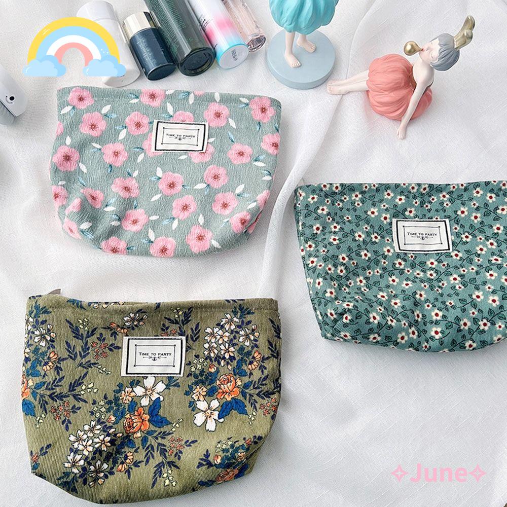 Túi Đựng Đồ Trang Điểm Cỡ Lớn Họa Tiết Hoa Xinh Xắn Cho Nữ