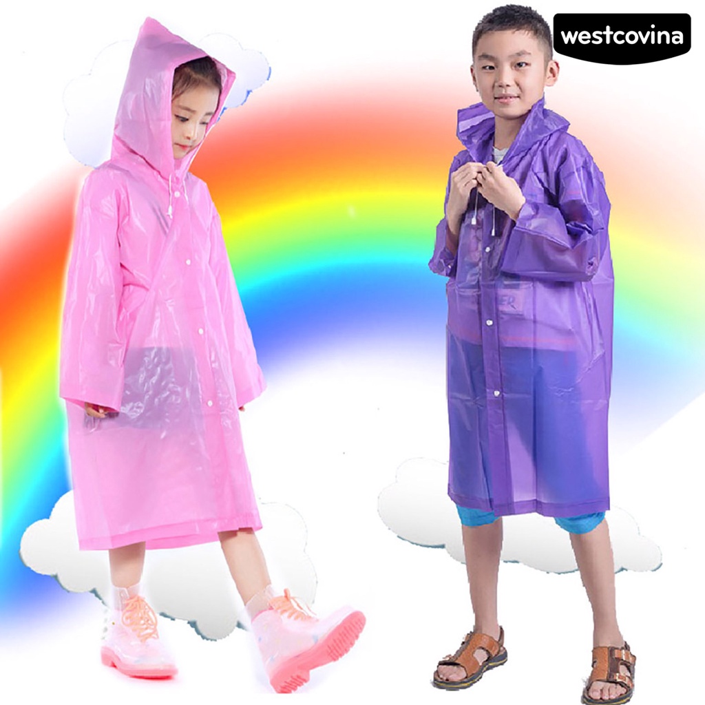 [COD]☁Áo Mưa Nhiều Màu Sắc Chống Gió Nhanh Khô Tiện Lợi Dành Cho Trẻ Em