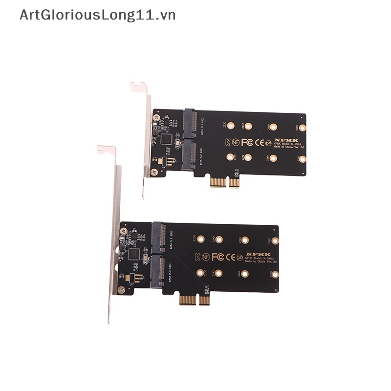 Card Chuyển Đổi chip Pci-E x1 Sang 2 Cổng SATA M.2 NGFF SSD Assm1061