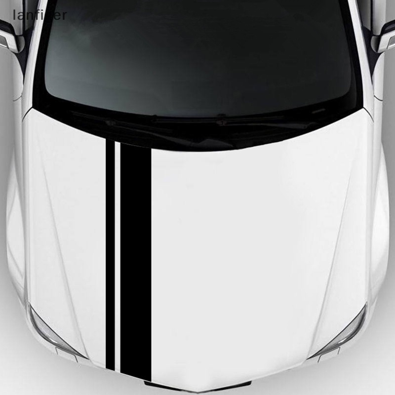 Lanf Nhãn Dán Trang Trí Xe Hơi Họa Tiết Kẻ Sọc Cá Tính