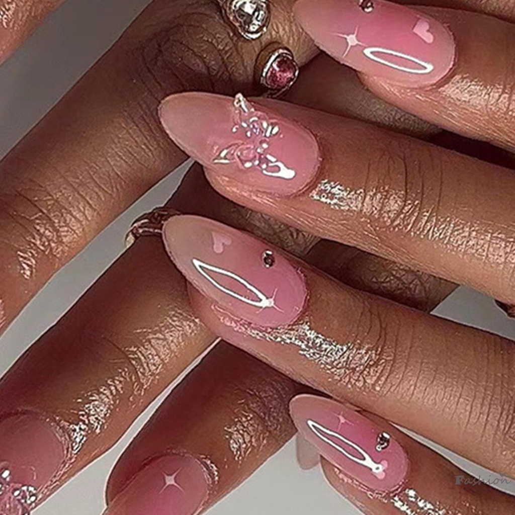 Bộ Móng Tay Giả Hình Bướm 3D Dễ Thương