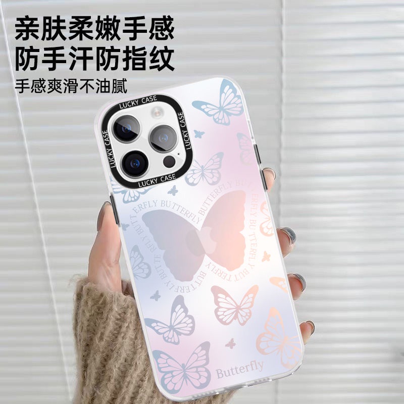 DISNEY Ốp Điện Thoại Chống Sốc Chống Rơi Họa Tiết Bướm Cho iphone 14 11 13 12 X XS Pro Max xr Mini xr 7 8 plus
